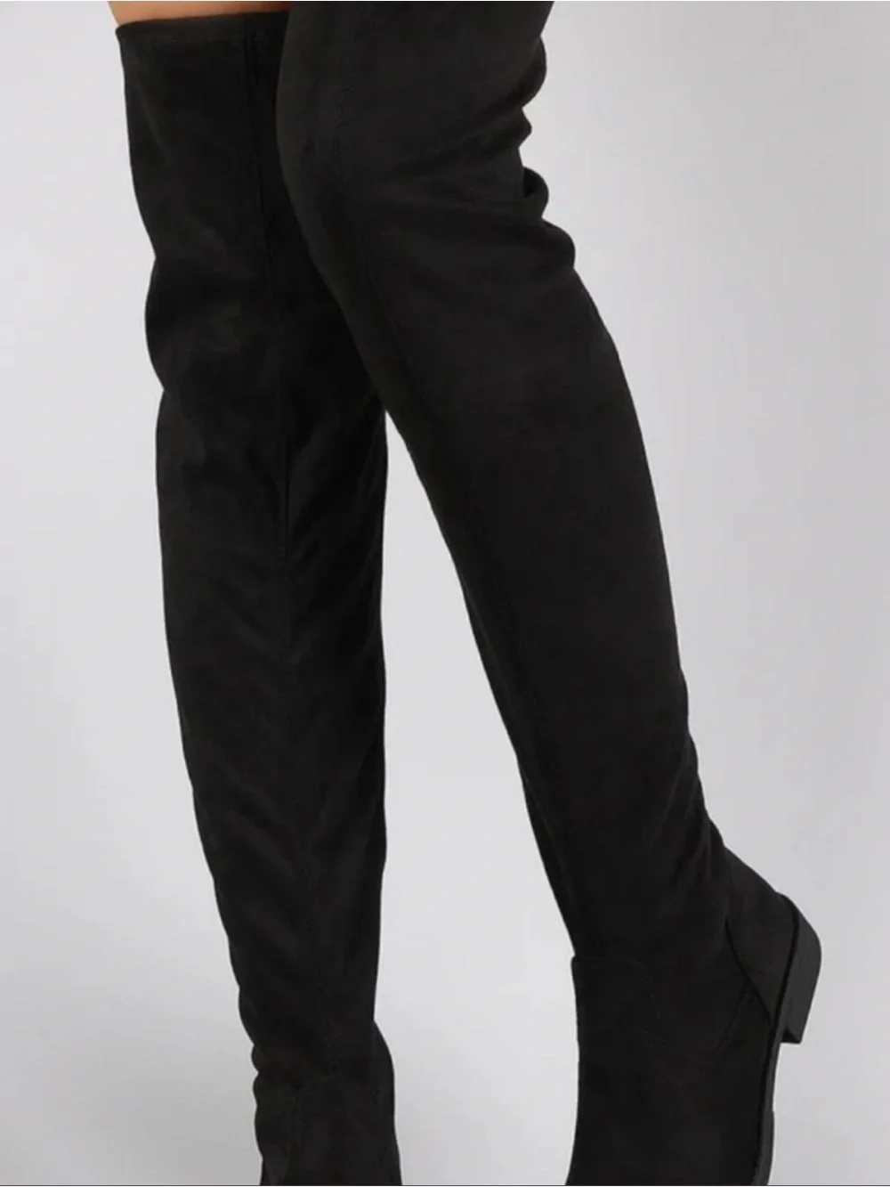 Women's Black Over-The-Knee Boots - Classic Tall Riding Style